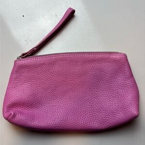 Designers guild pink leather wristlet